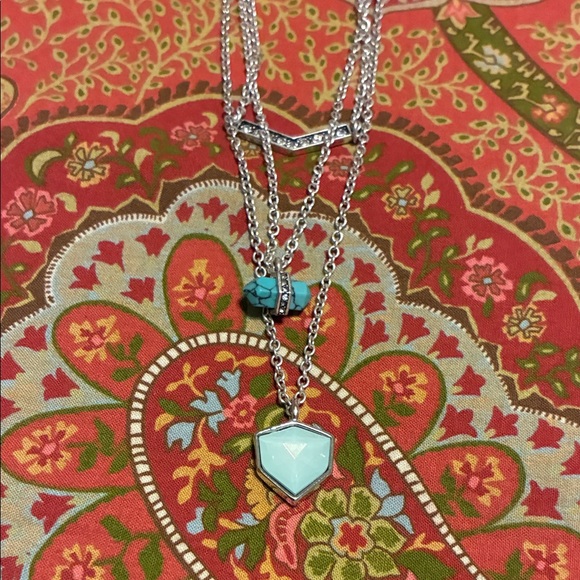 Chloe + Isabel Silver and Turquoise Necklace Set - Picture 5 of 8